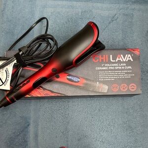 CHI Lava Red Ceramic Pro Spin N Curl
